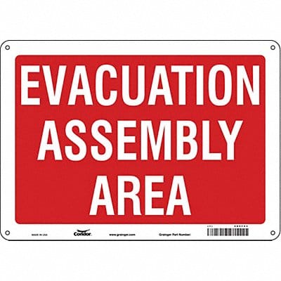 Safety Sign 10 in x 14 in Polyethylene