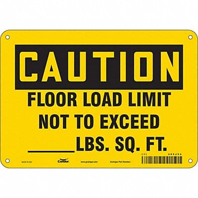 Safety Sign 7 in x 10 in Polyethylene
