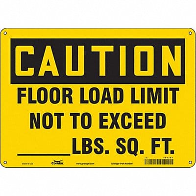 Safety Sign 10 inx14 in Polyethylene