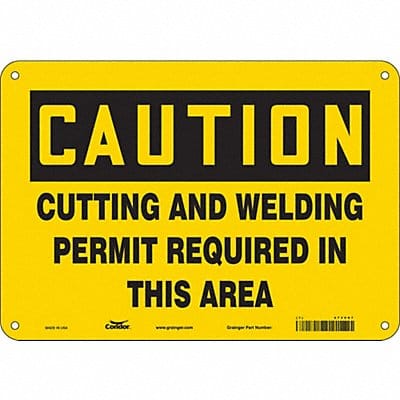 Safety Sign 7 in x 10 in Aluminum