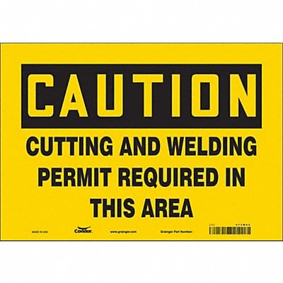 Safety Sign 7 in x 10 in Vinyl