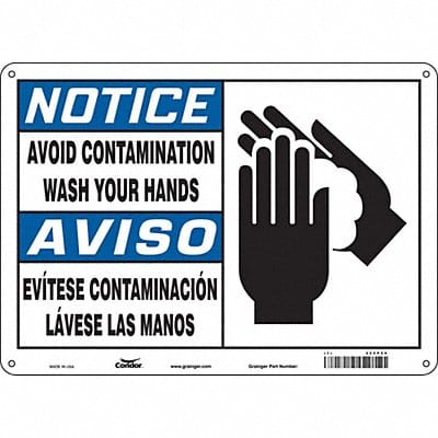 Safety Sign 10 in x 14 in Polyethylene