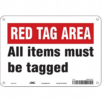 Safety Sign 7 in x 10 in Aluminum