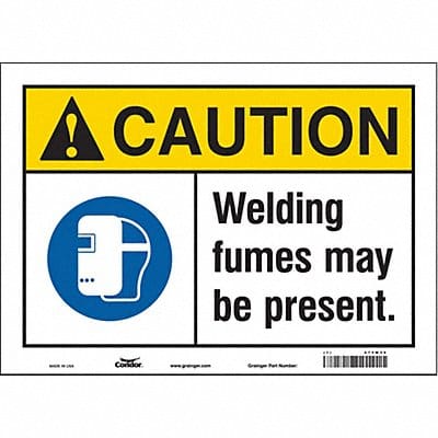 Safety Sign 10 inx14 in Vinyl