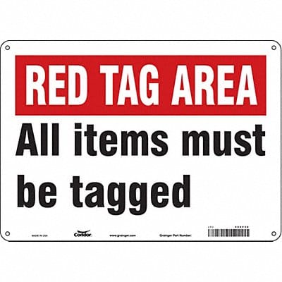 Safety Sign 10 inx14 in Polyethylene