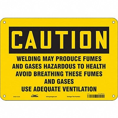 Safety Sign 7 in x 10 in Aluminum