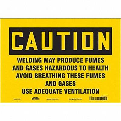 Safety Sign 7 in x 10 in Vinyl