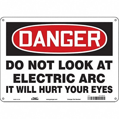 Safety Sign 10 in x 14 in Aluminum
