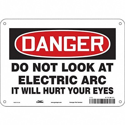 Safety Sign 7 inx10 in Polyethylene