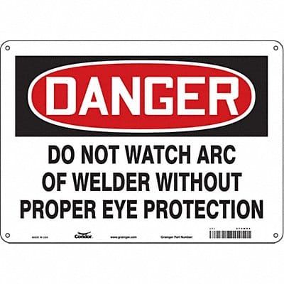 Safety Sign 10 inx14 in Polyethylene