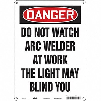 Safety Sign 14 in x 10 in Polyethylene