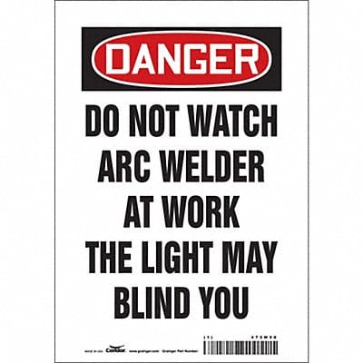 Safety Sign 10 inx7 in Vinyl