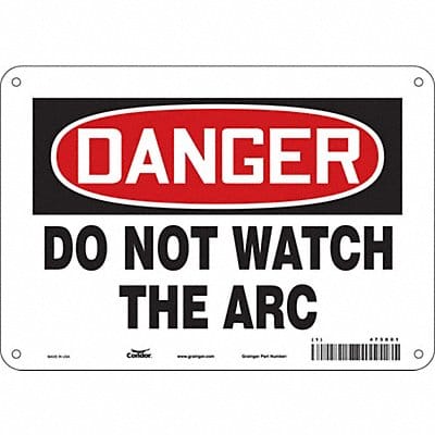 Safety Sign 7 in x 10 in Aluminum