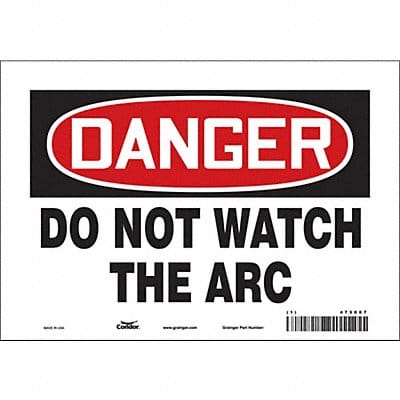 Safety Sign 7 in x 10 in Vinyl