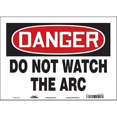 Safety Sign 10 in x 14 in Vinyl