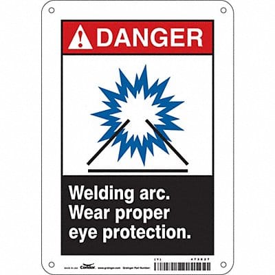 Safety Sign 10 in x 7 in Aluminum