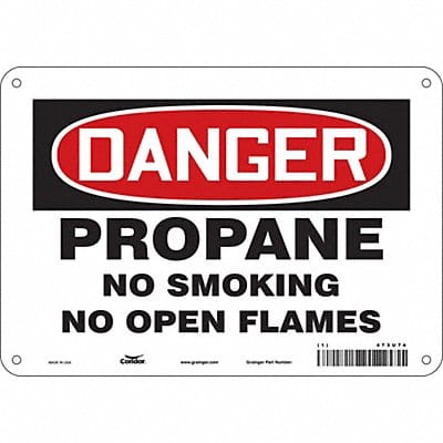 No Smoking Sign 7 in x 10 in Aluminum