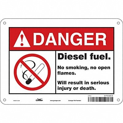 Safety Sign 7 in x 10 in Polyethylene