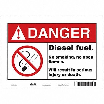 Safety Sign 7 inx10 in Vinyl