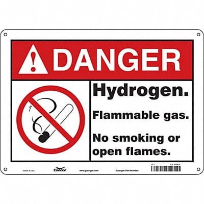 Safety Sign 10 in x 14 in Polyethylene