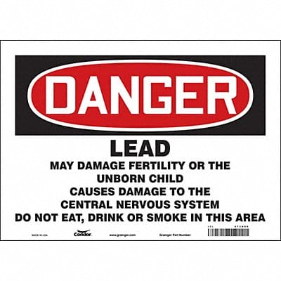 Safety Sign 10 in x 14 in Vinyl