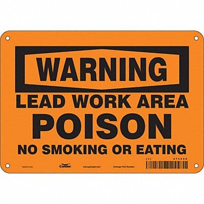 Safety Sign 7 in x 10 in Polyethylene