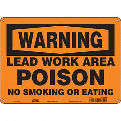 Safety Sign 10 in x 14 in Polyethylene