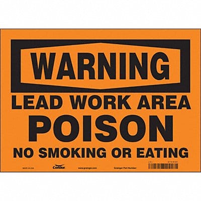 Safety Sign 10 in x 14 in Vinyl