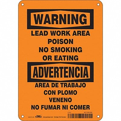 Safety Sign 10 in x 7 in Polyethylene