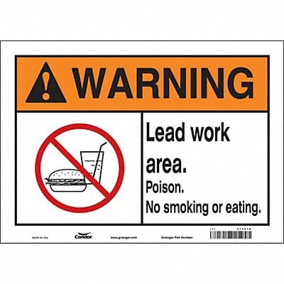 Safety Sign 10 inx14 in Vinyl
