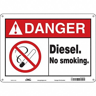 Safety Sign 10 in x 14 in Polyethylene
