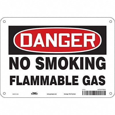 No Smoking Sign 7 in x 10 in Aluminum