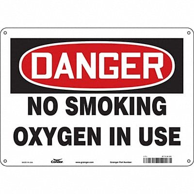 Safety Sign 10 inx14 in Polyethylene