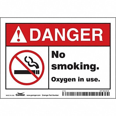 Safety Sign 3 1/2 inx5 in Vinyl