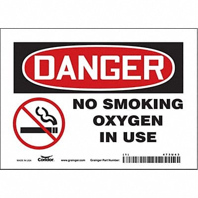 Safety Sign 5 in x 7 in Vinyl