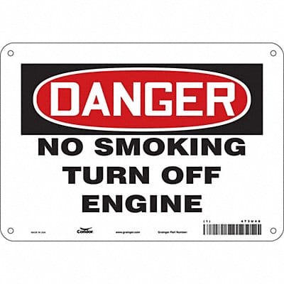 J8451 Safety Sign 7 in x 10 in Polyethylene