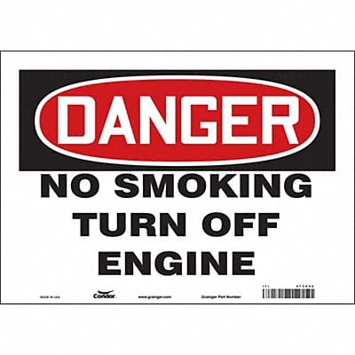 J8451 Safety Sign 10 inx14 in Vinyl