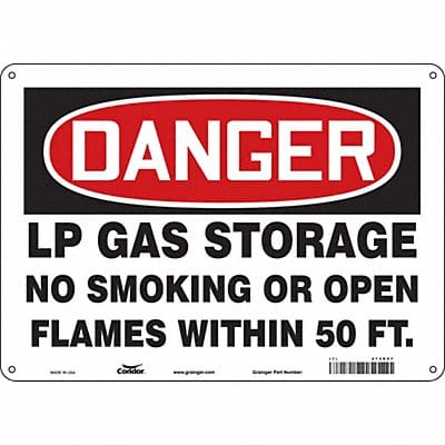 Safety Sign 10 inx14 in Polyethylene