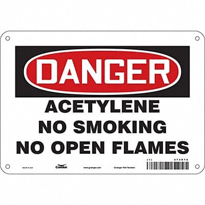No Smoking Sign 7 in x 10 in Aluminum