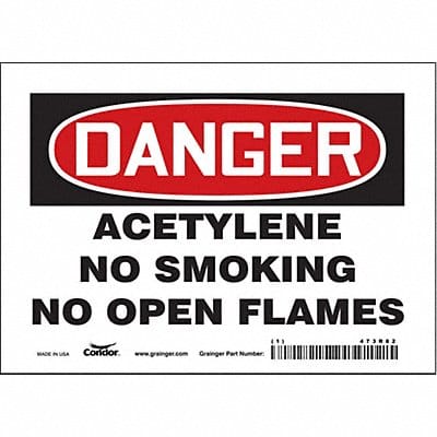 Safety Sign 5 inx7 in Vinyl