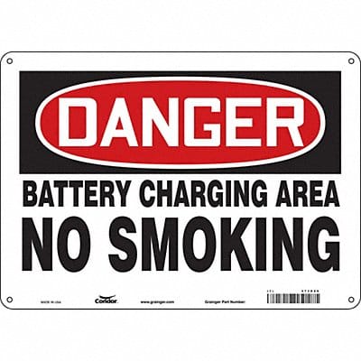 Safety Sign 10 in x 14 in Aluminum