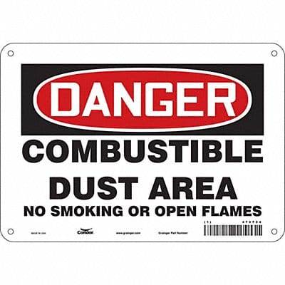 No Smoking Sign 7 in x 10 in Aluminum