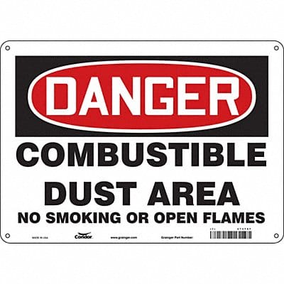 Safety Sign 10 inx14 in Polyethylene