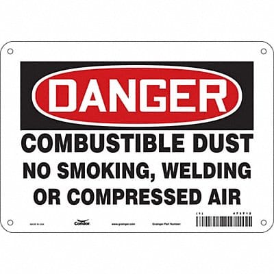 Safety Sign 7 in x 10 in Polyethylene