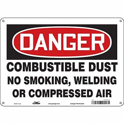 Safety Sign 10 in x 14 in Polyethylene