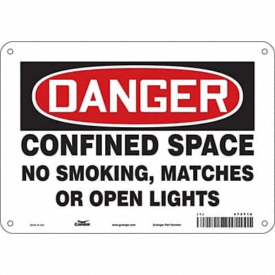 Safety Sign 7 in x 10 in Aluminum