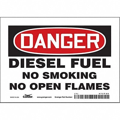 Safety Sign 5 inx7 in Vinyl