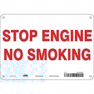 No Smoking Sign 7 in x 10 in Aluminum