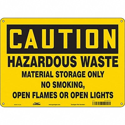 Safety Sign 10 in x 14 in Polyethylene