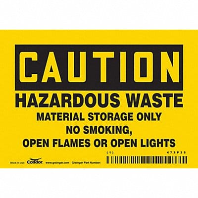 Safety Sign 3.5in x 5in Vinyl